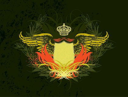 free vector Crown Shield with Wings